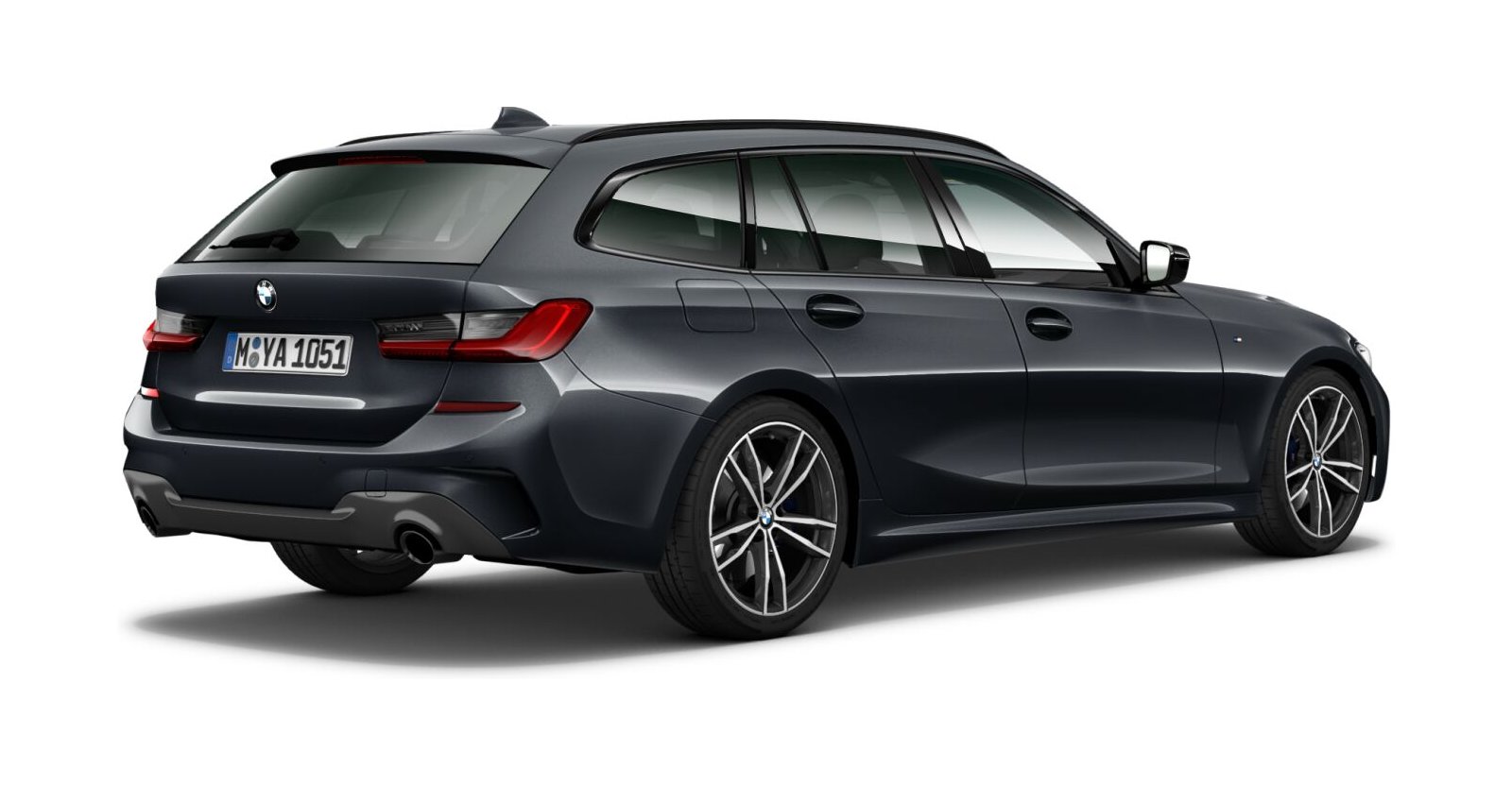BMW BMW 3er in Grau von hinten BMW BMW 3er in Grau von hinten