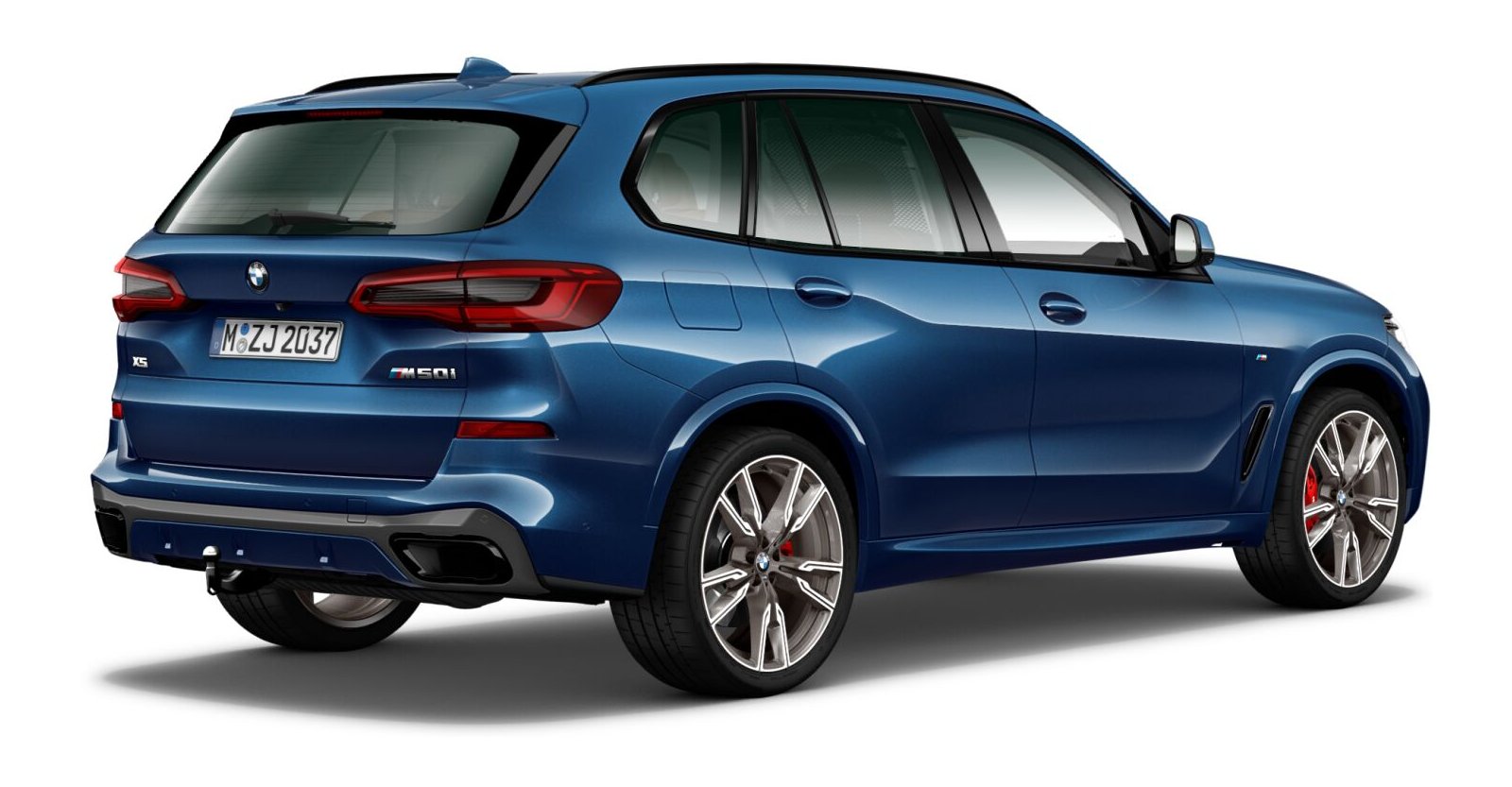 BMW BMW X in Blau von hinten BMW BMW X in Blau von hinten