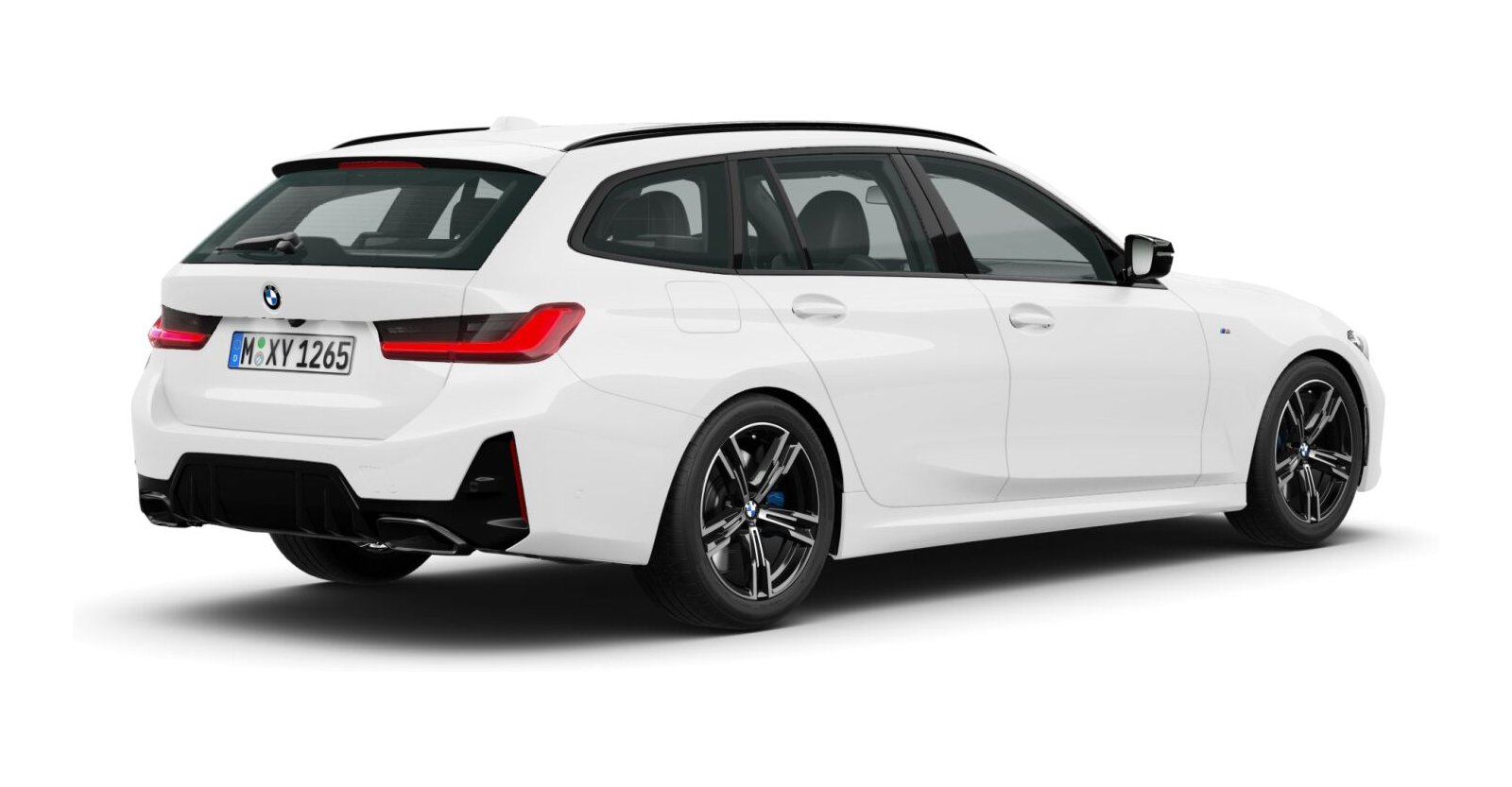 BMW BMW 3er in Weiß von hinten BMW BMW 3er in Weiß von hinten