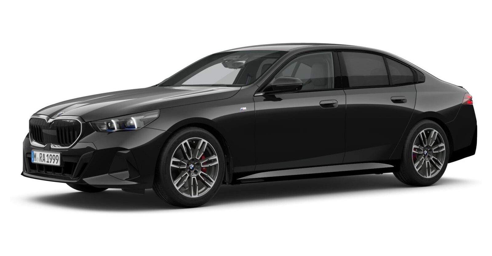 BMW BMW 5er in Schwarz von vorne