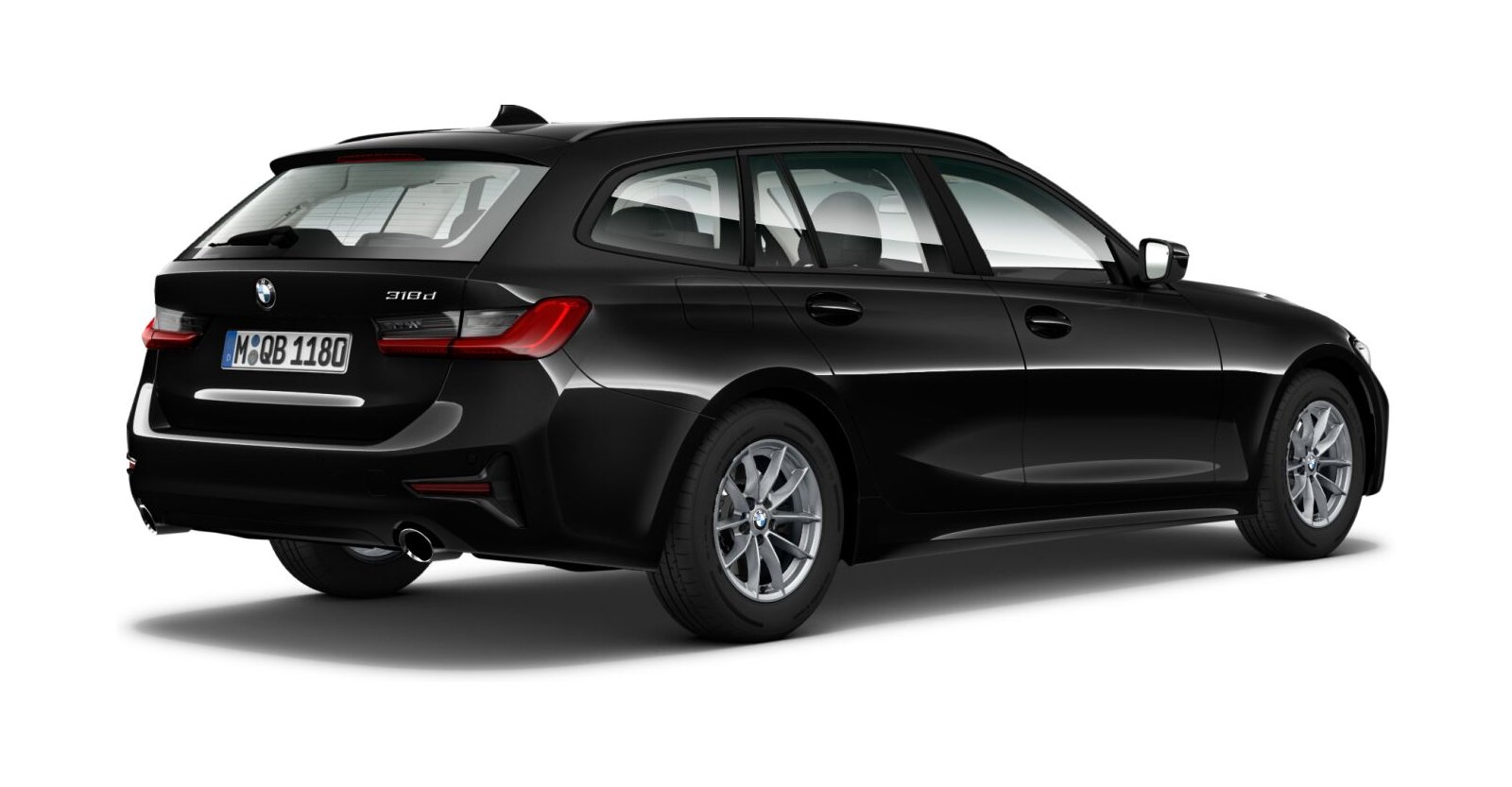 BMW BMW 3er in Schwarz von hinten BMW BMW 3er in Schwarz von hinten