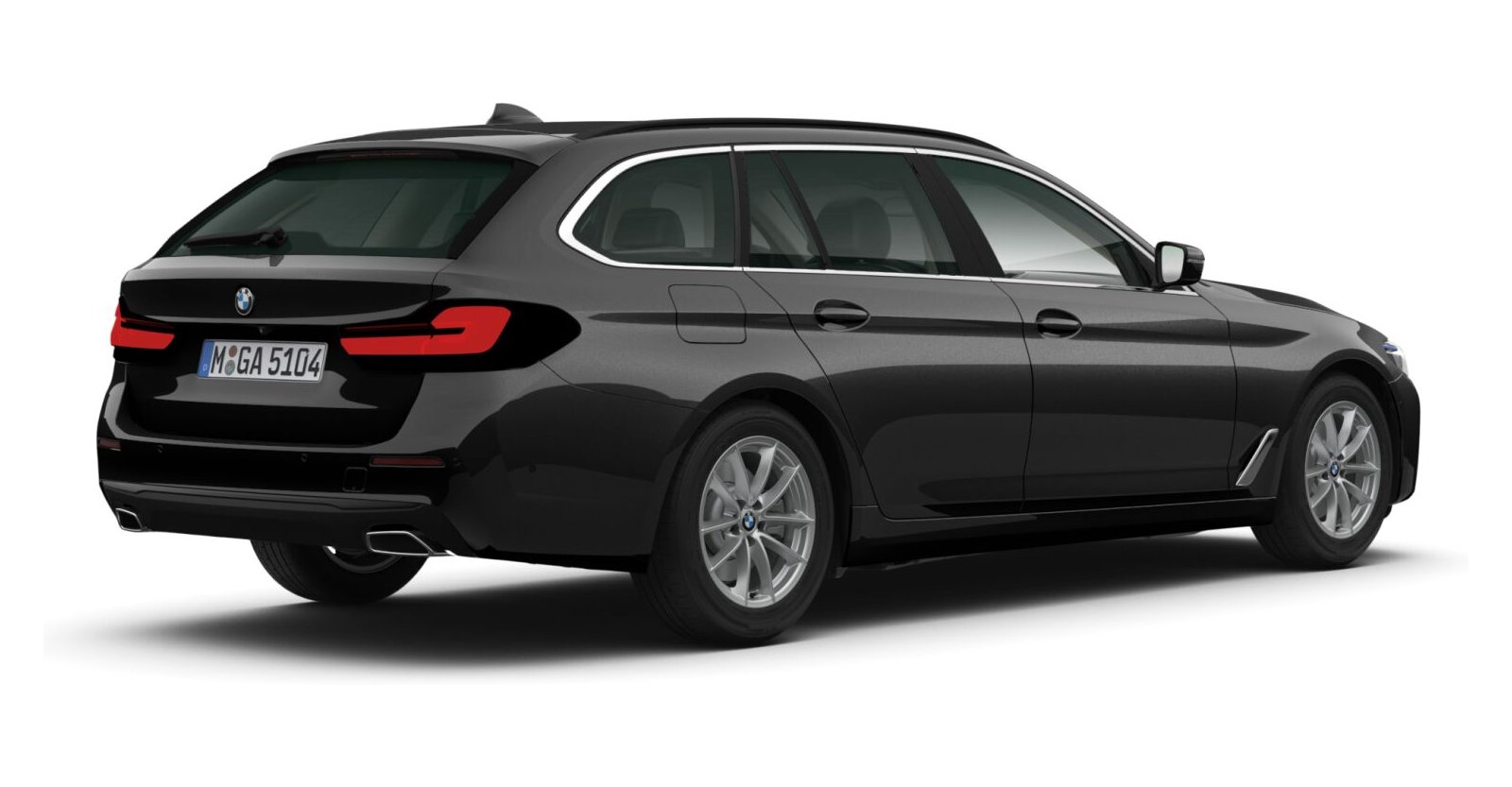BMW BMW 5er in Schwarz von hinten BMW BMW 5er in Schwarz von hinten