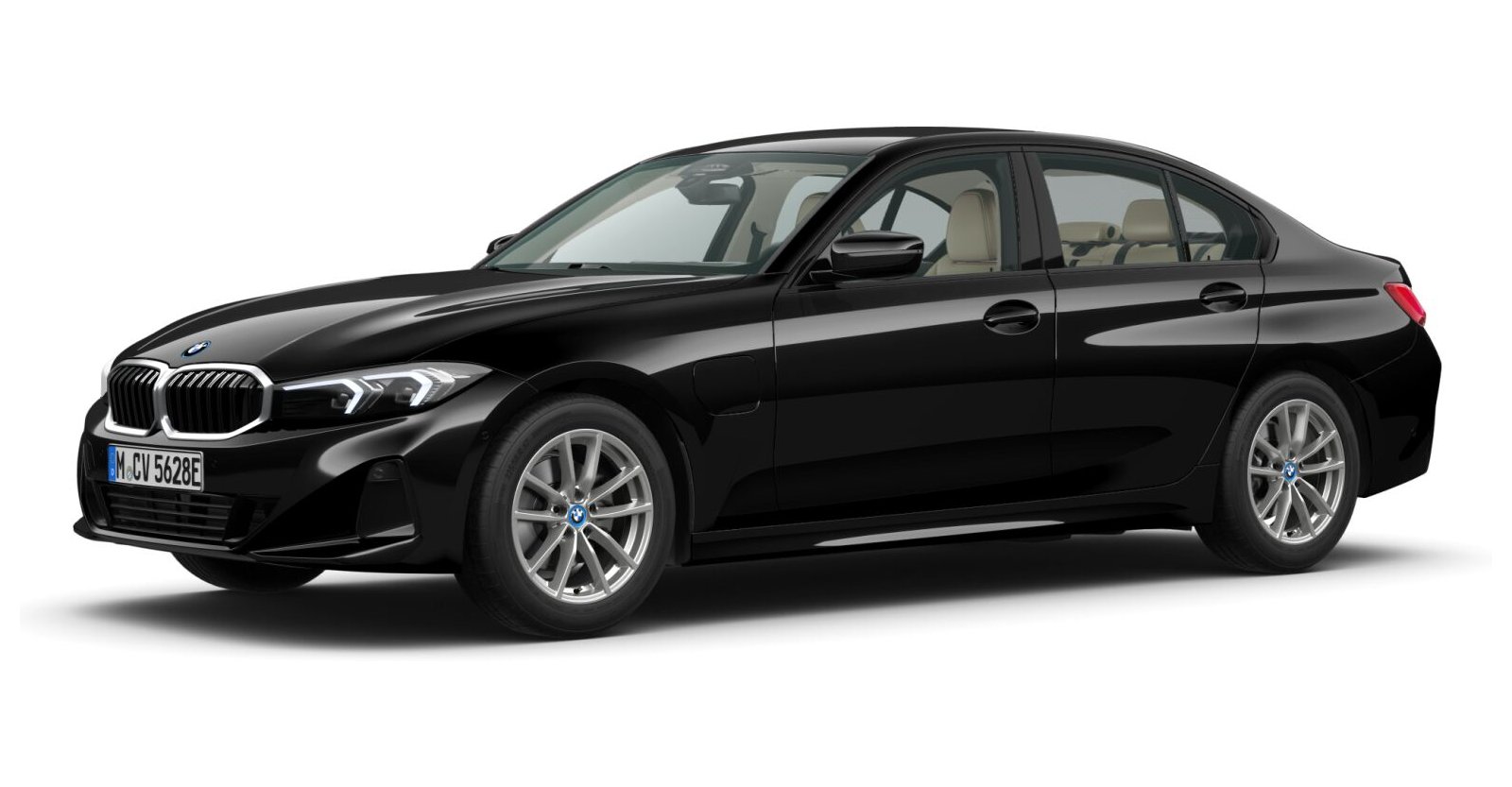 BMW BMW 3er in Schwarz von vorne BMW BMW 3er in Schwarz von vorne