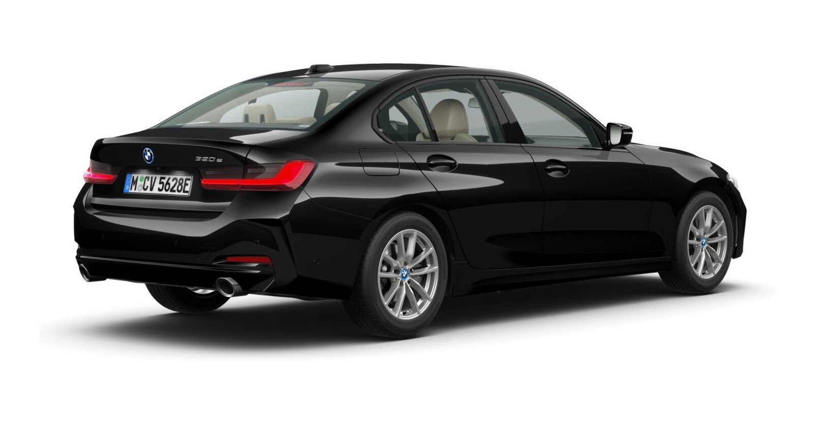 BMW BMW 3er in Schwarz von hinten BMW BMW 3er in Schwarz von hinten