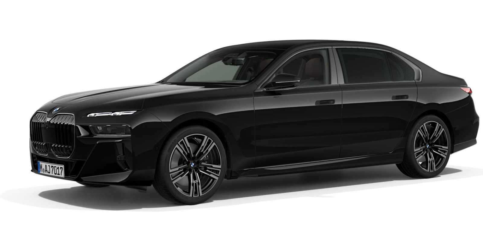 BMW BMW 7er in Schwarz von vorne