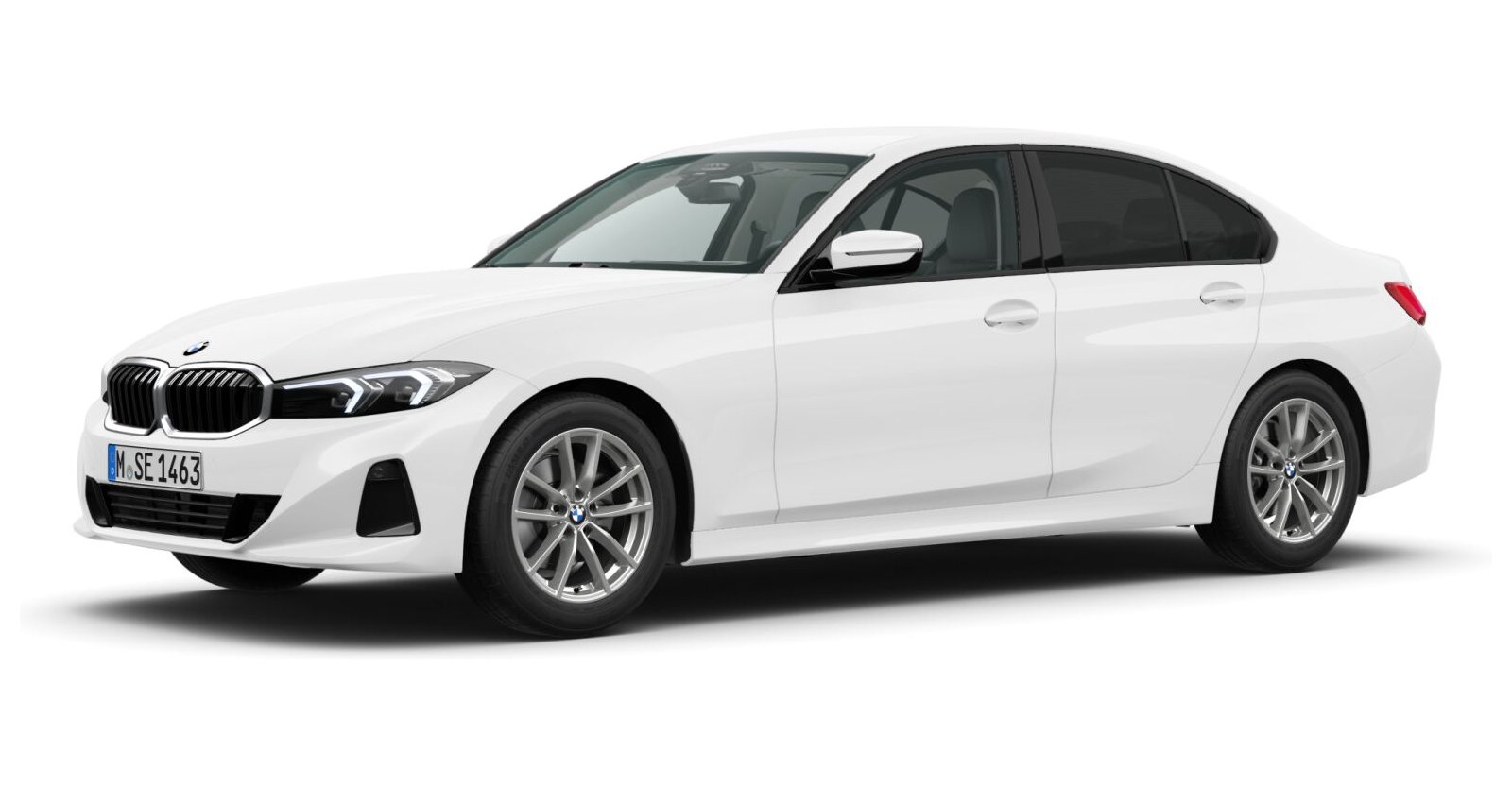 BMW BMW 3er in Weiß von vorne BMW BMW 3er in Weiß von vorne