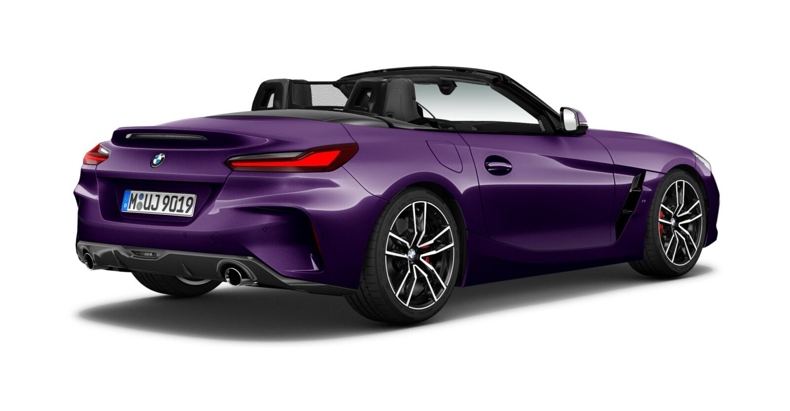 BMW BMW Z in Lila von hinten BMW BMW Z in Lila von hinten