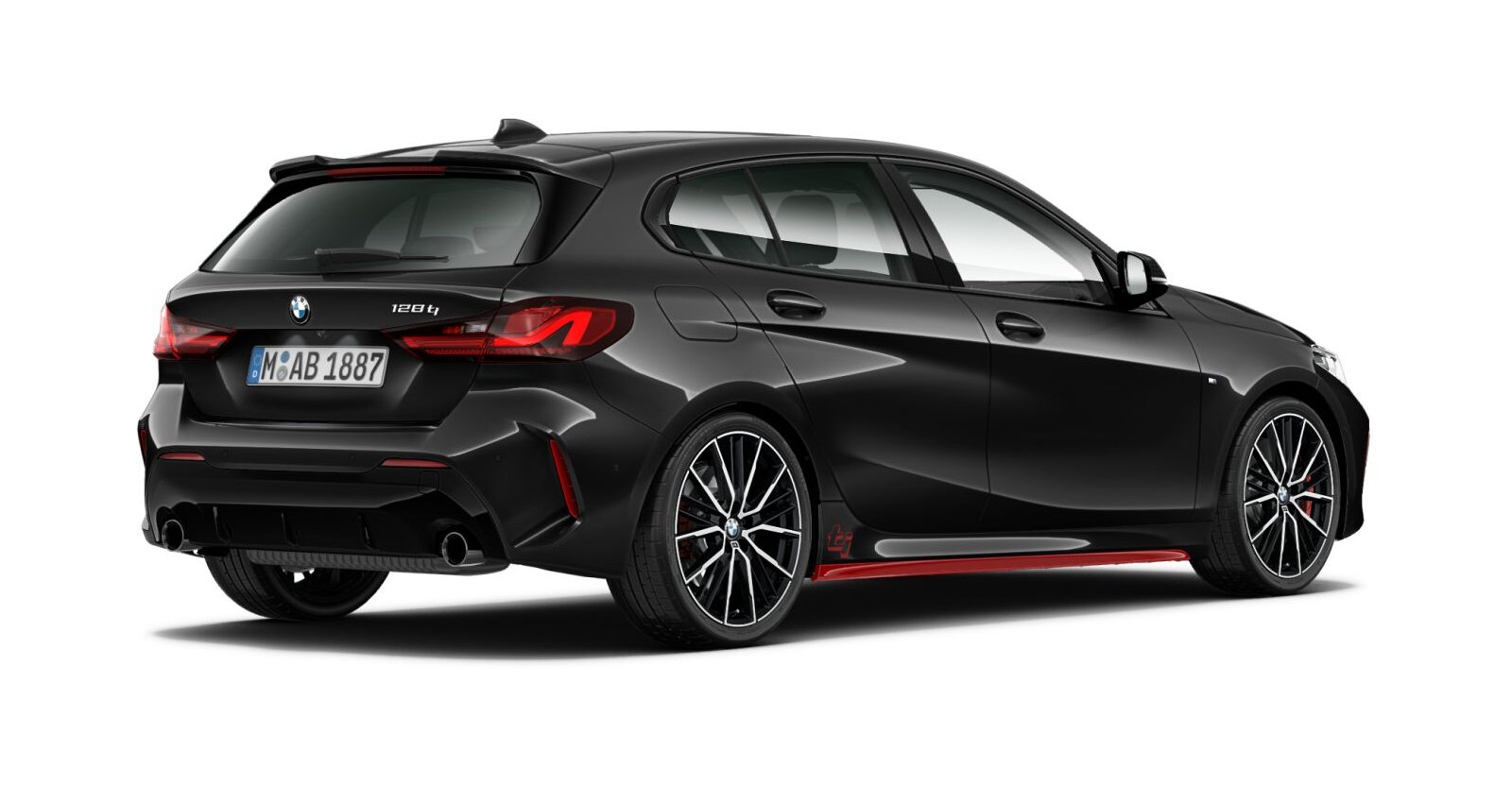 BMW BMW 1er in Schwarz von hinten BMW BMW 1er in Schwarz von hinten