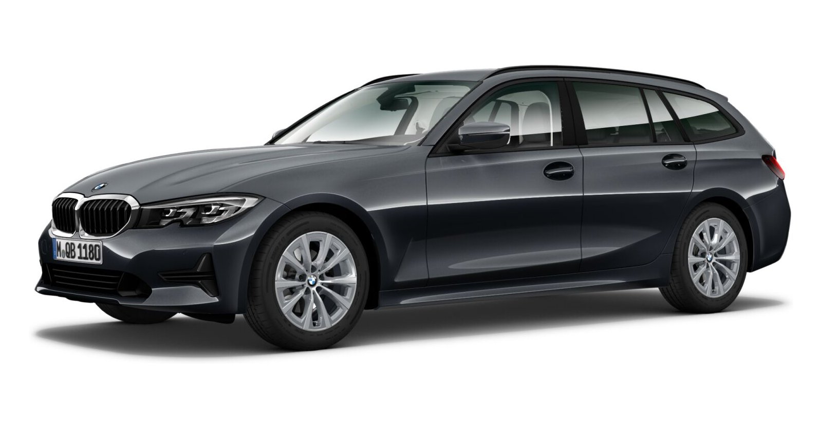 BMW 318d Touring in Grau von vorne BMW 318d Touring in Grau von vorne