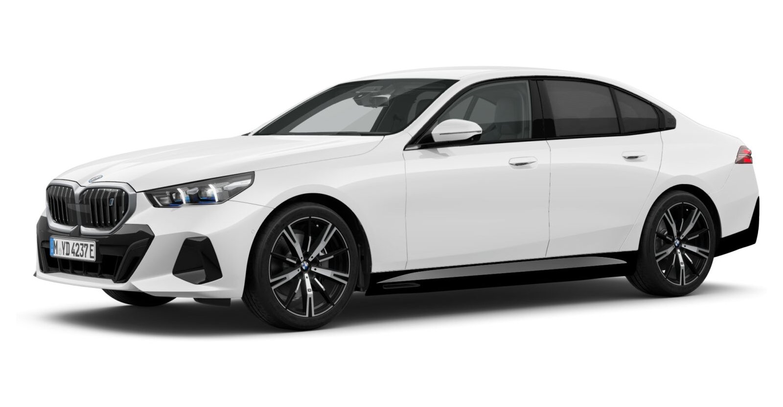 BMW i5 eDrive40 Limousine in Weiß von vorne