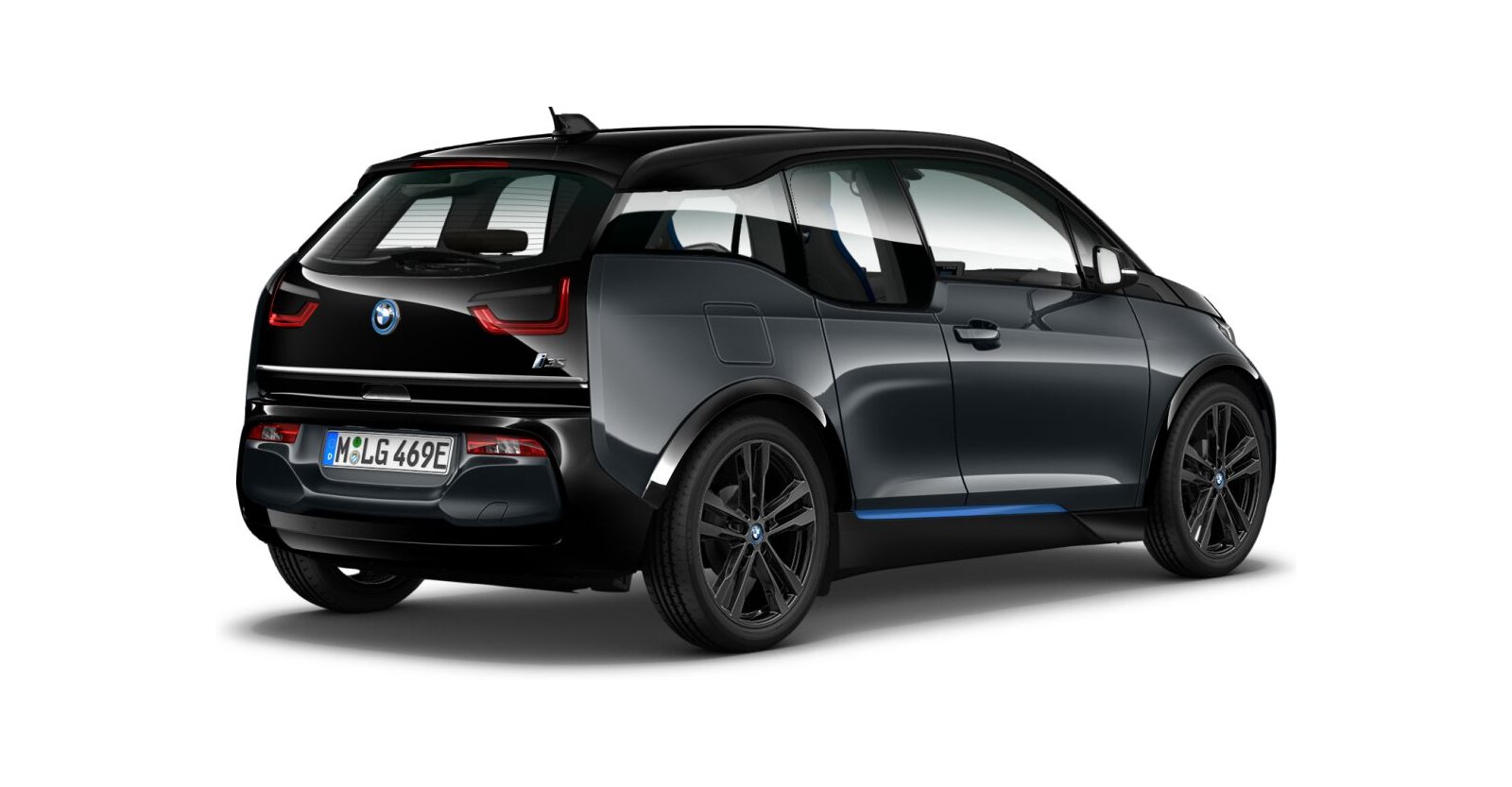 BMW BMW I in Grau von hinten BMW BMW I in Grau von hinten