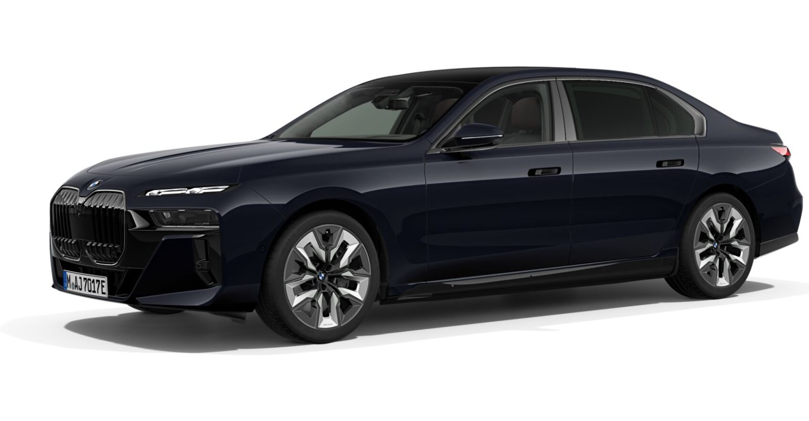 BMW BMW I in Schwarz von vorne