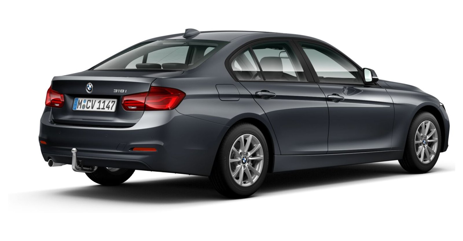 BMW BMW 3er in Grau von hinten BMW BMW 3er in Grau von hinten