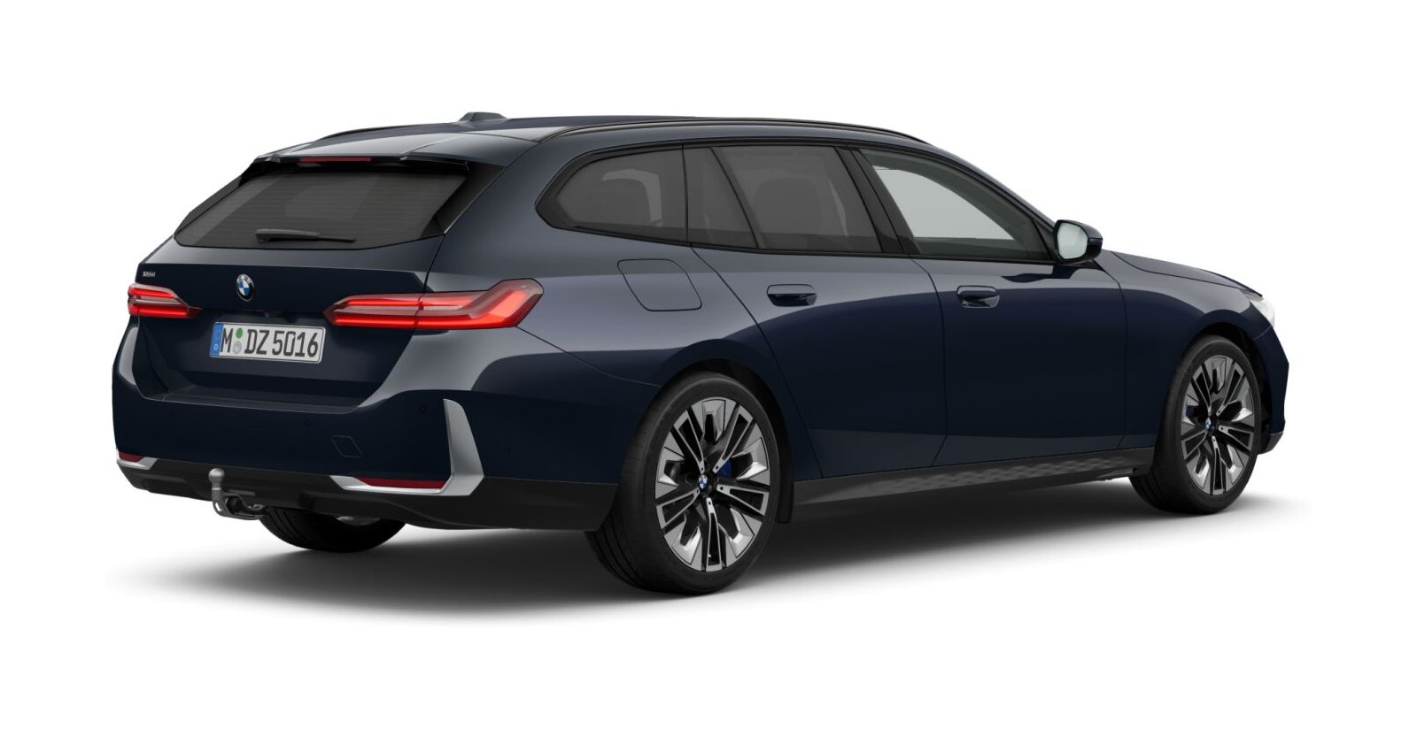 BMW BMW 5er in Schwarz von hinten