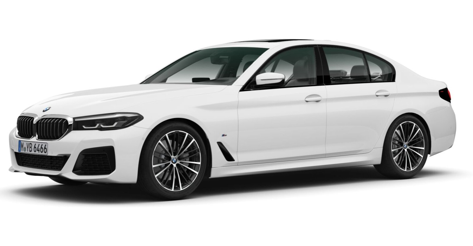 BMW BMW 5er in Weiß von vorne