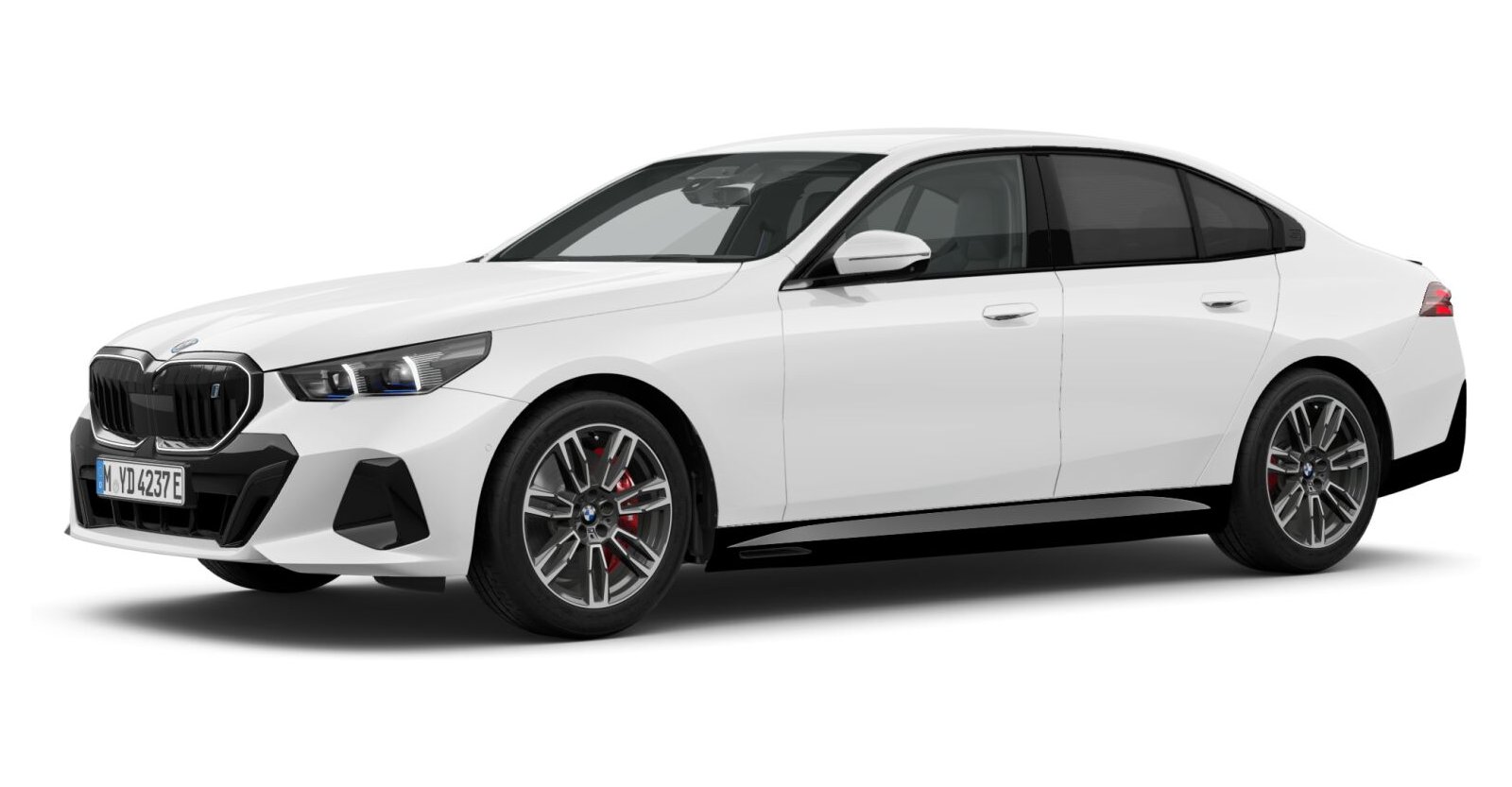 BMW i5 xDrive40 Limousine in Weiß von vorne