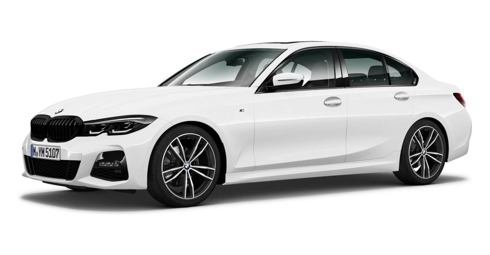 BMW BMW 3er in Weiß von vorne BMW BMW 3er in Weiß von vorne