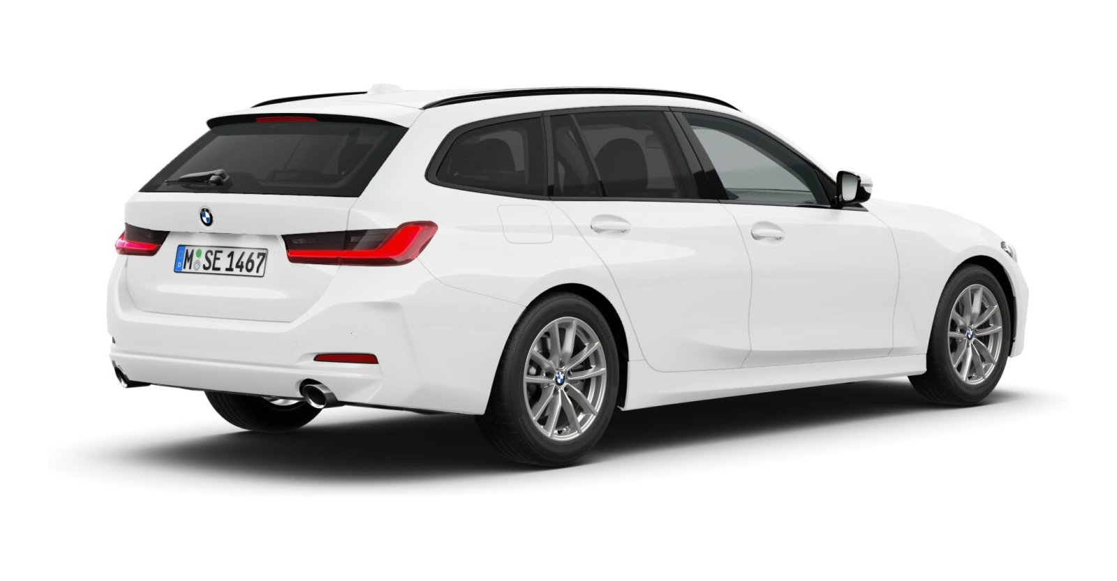 BMW BMW 3er in Weiß von hinten