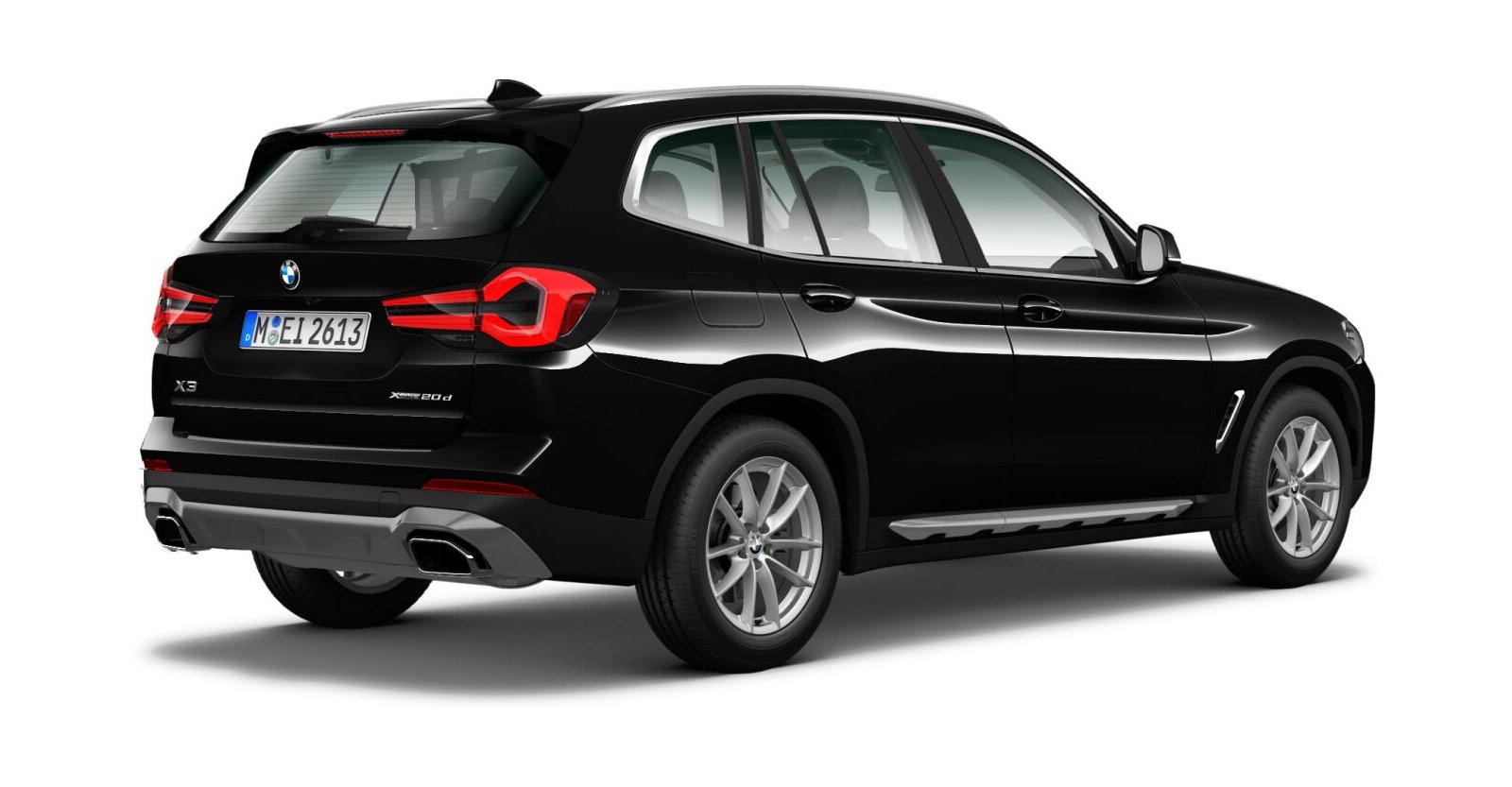 BMW BMW X in Schwarz von hinten