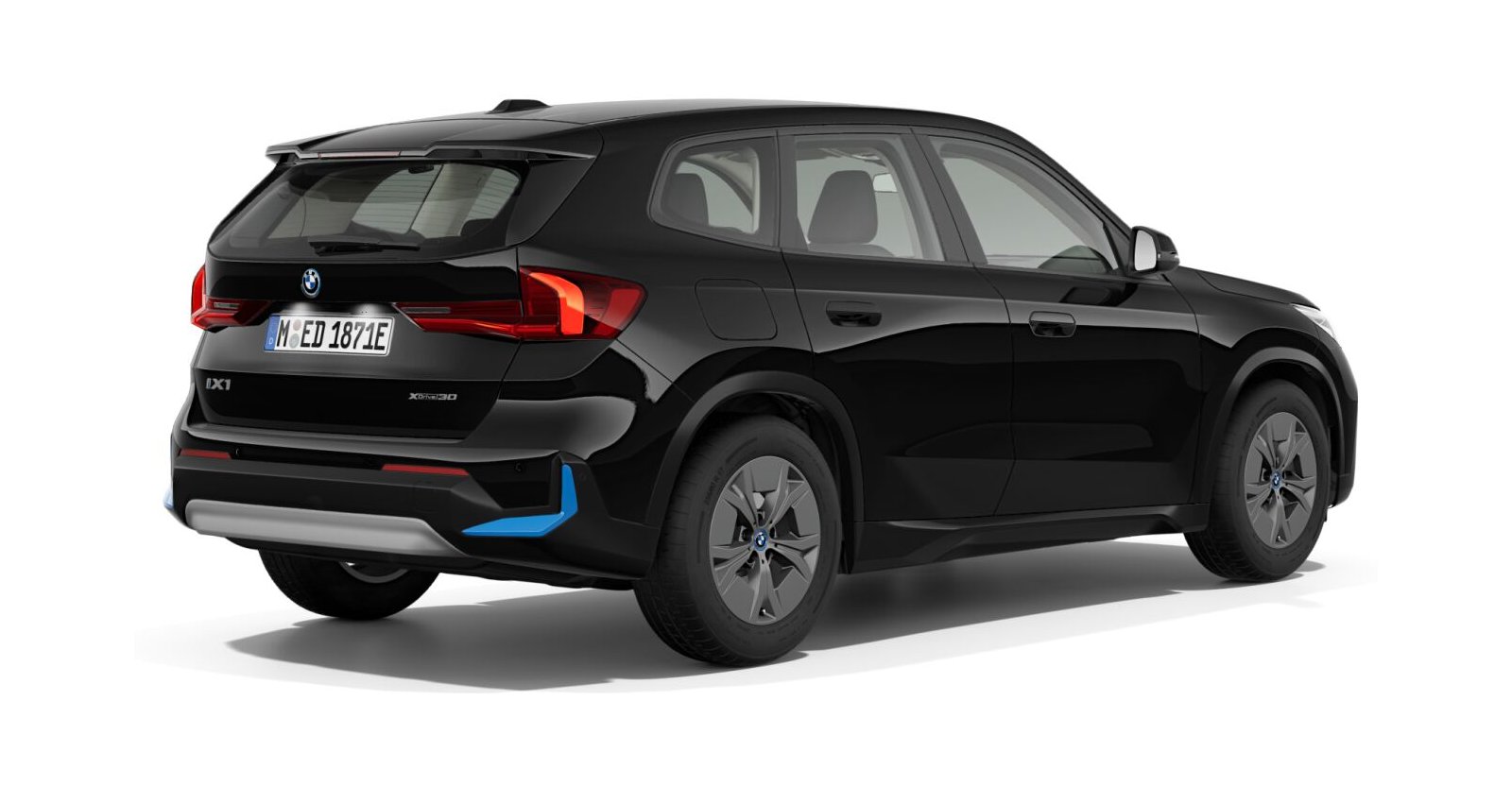 BMW BMW I in Schwarz von hinten BMW BMW I in Schwarz von hinten