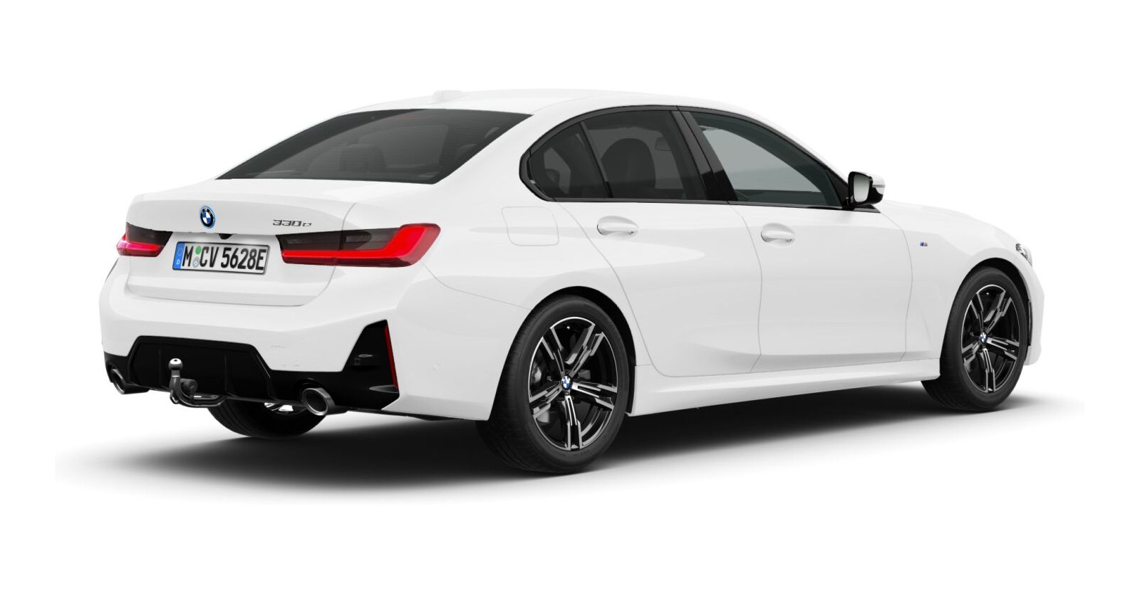 BMW BMW 3er in Weiß von hinten