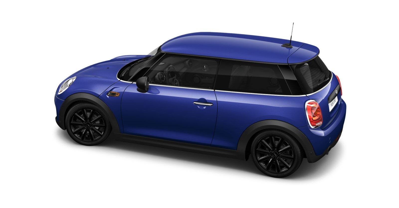 MINI MINI 3-Türer in Blau von hinten