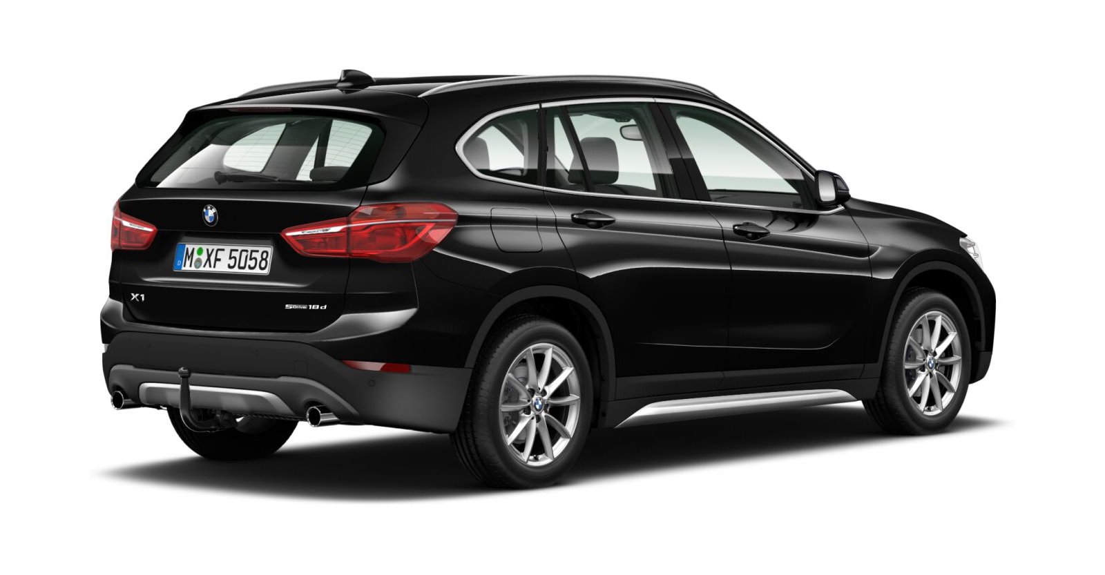 BMW BMW X in Schwarz von hinten