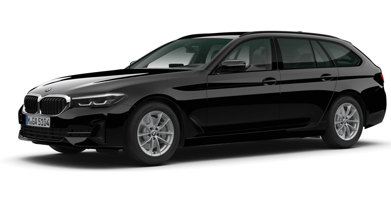 BMW BMW 5er in Schwarz von vorne BMW BMW 5er in Schwarz von vorne