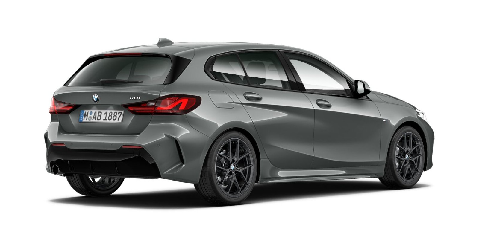 BMW BMW 1er in Grau von hinten