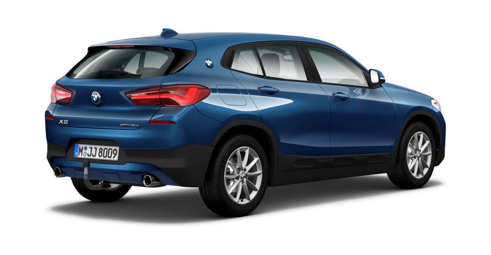 BMW BMW X in Blau von hinten BMW BMW X in Blau von hinten
