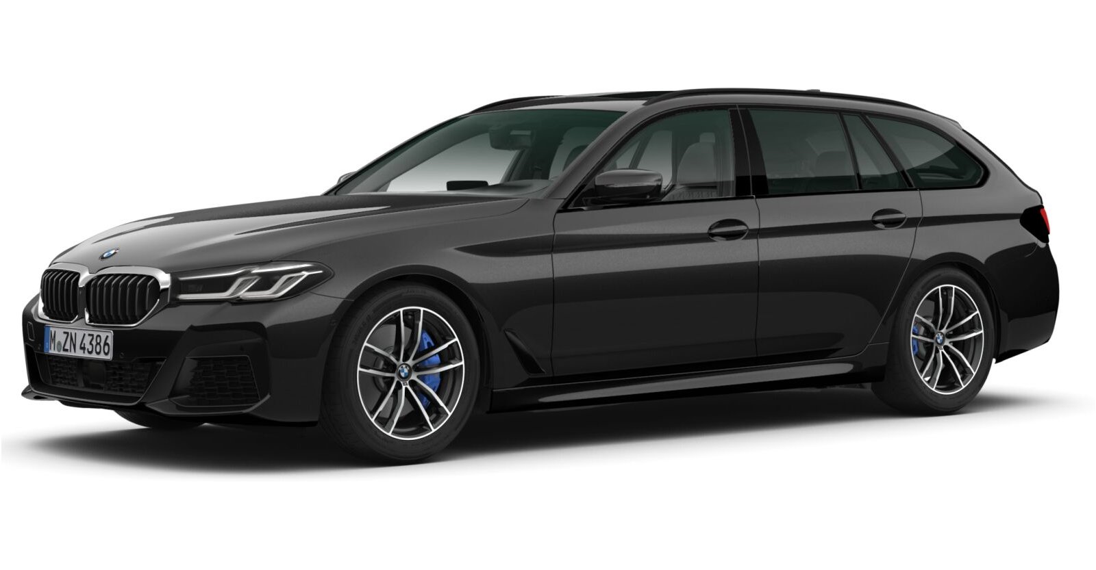 BMW BMW 5er in Schwarz von vorne