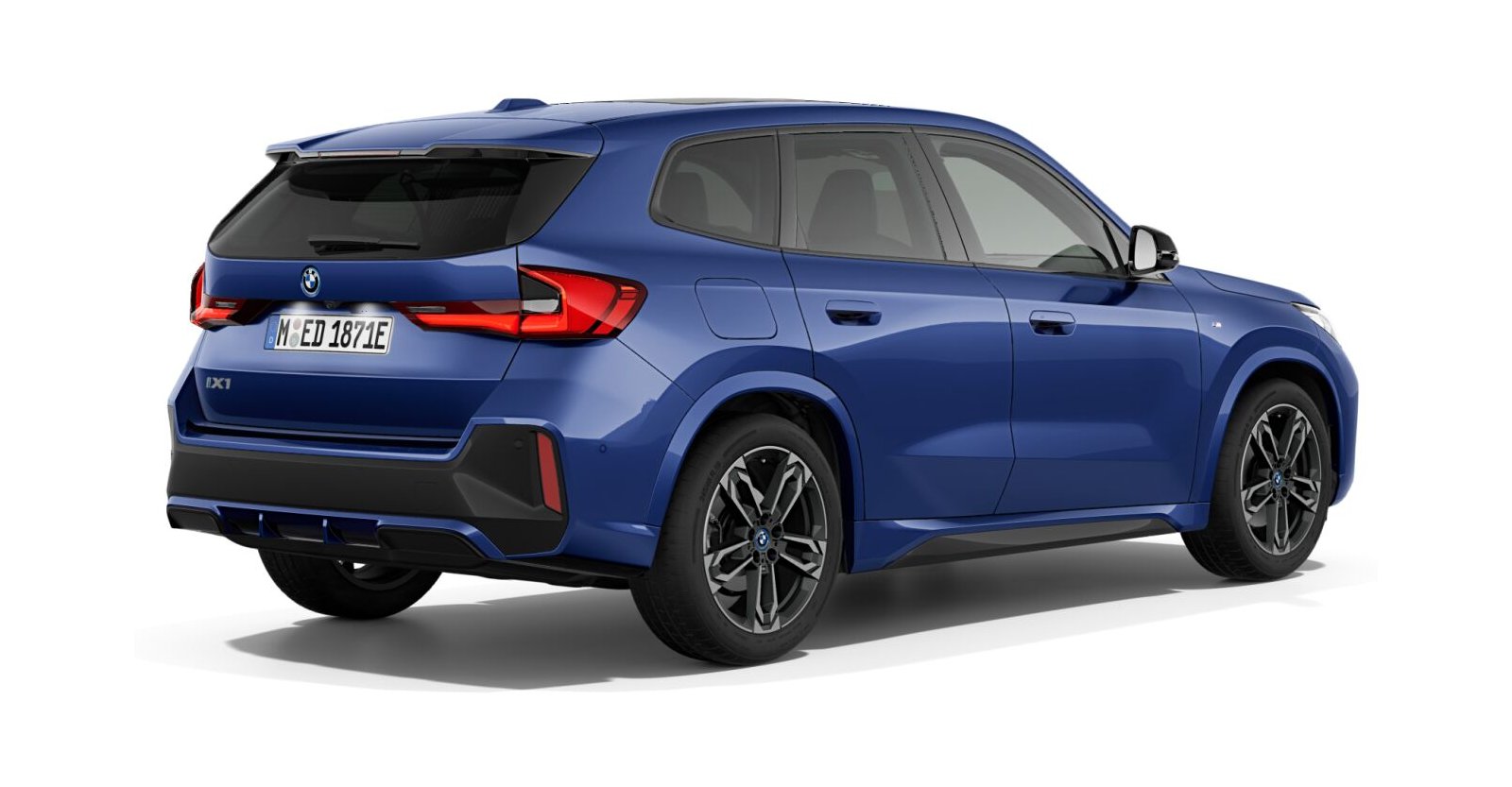 BMW BMW I in Blau von hinten BMW BMW I in Blau von hinten