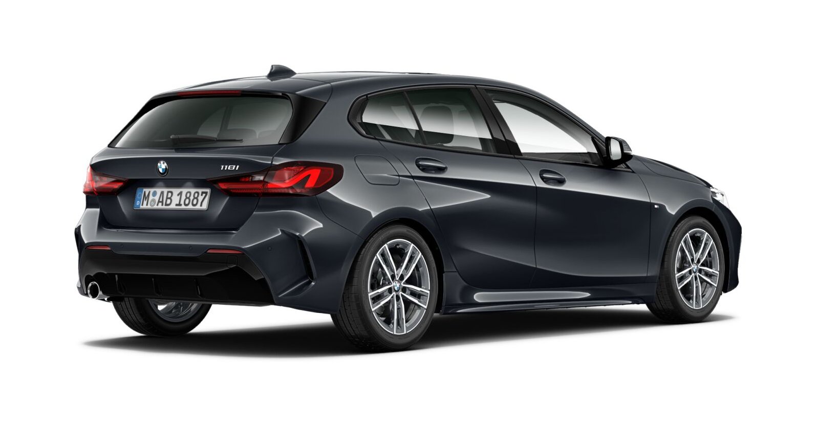 BMW BMW 1er in Grau von hinten BMW BMW 1er in Grau von hinten