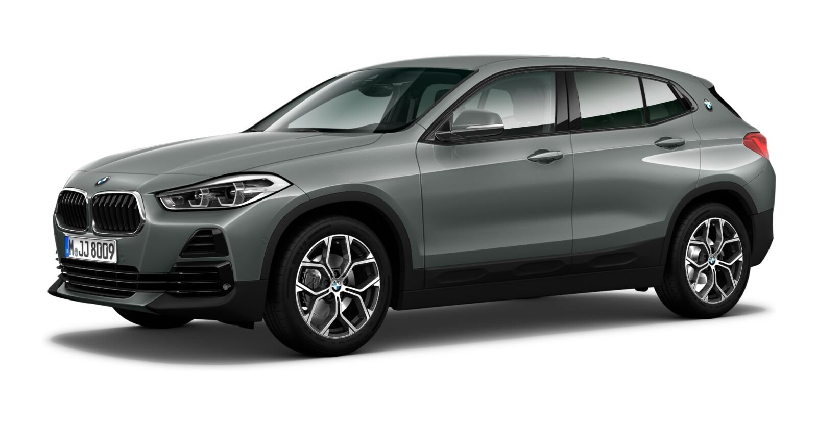 BMW X2 sDrive18d in Grau von vorne
