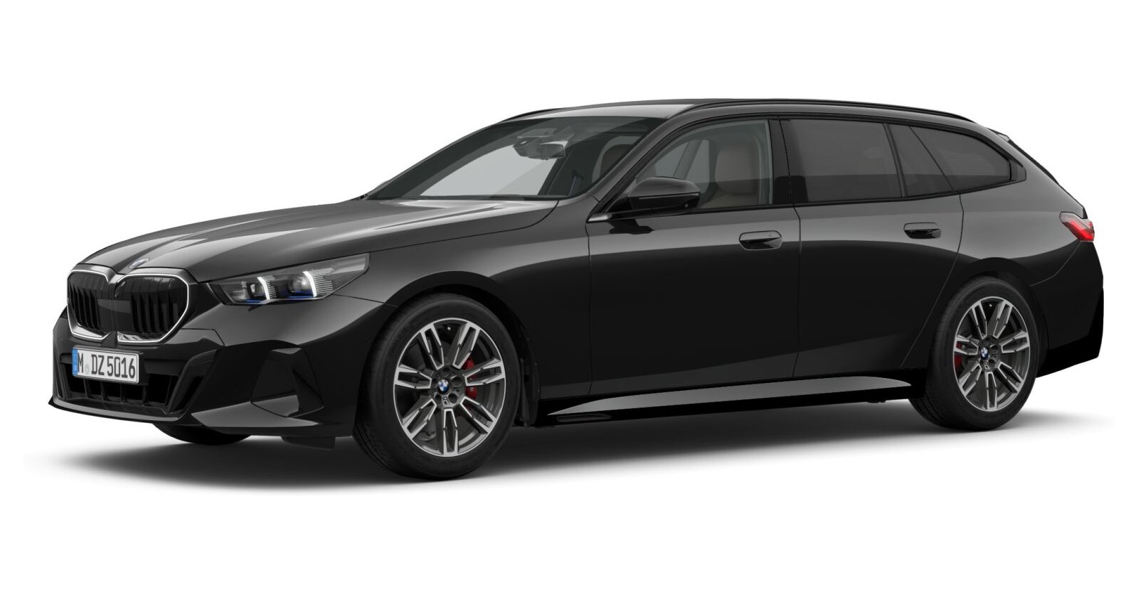 BMW BMW 5er in Schwarz von vorne