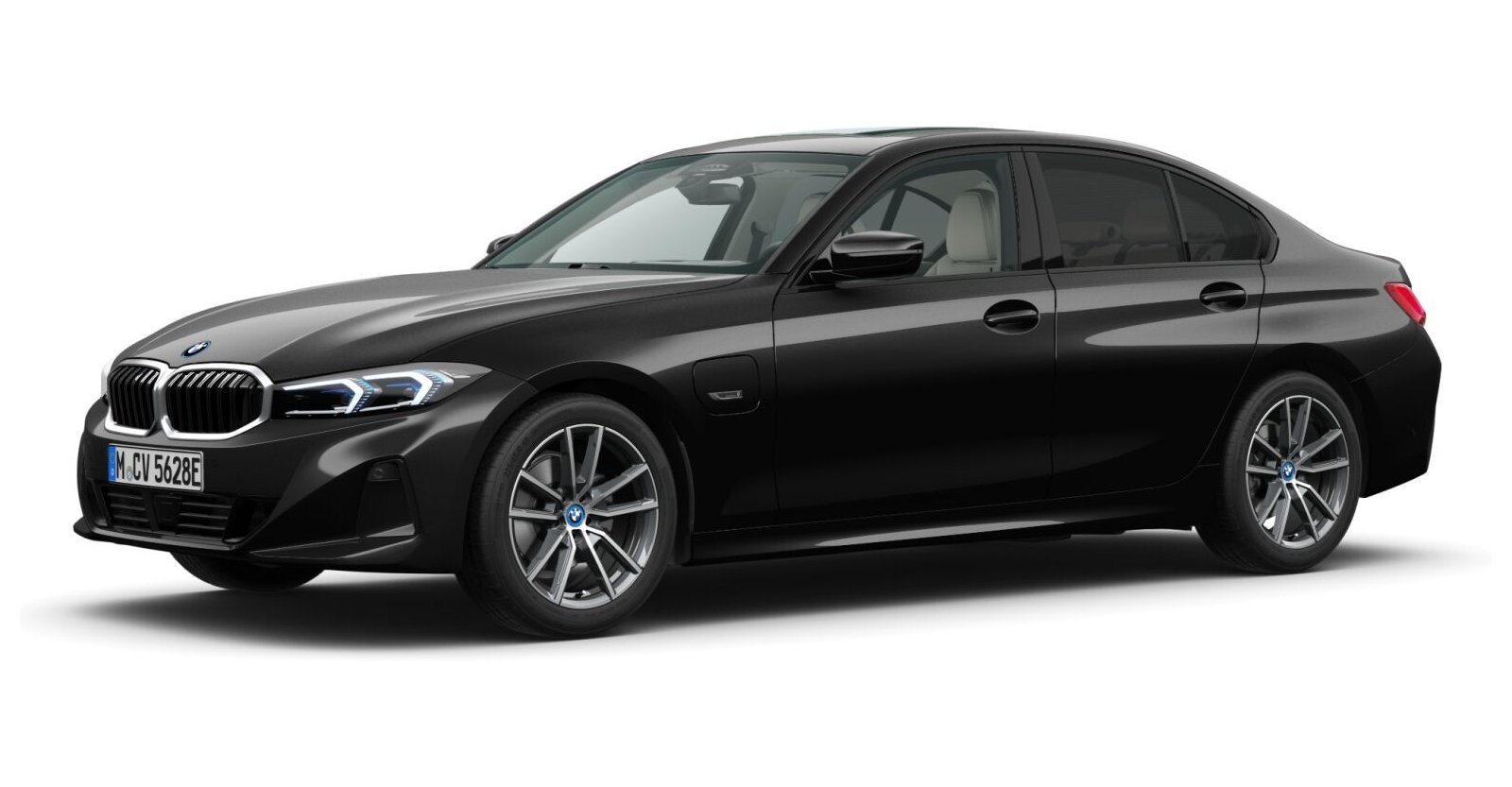 BMW BMW 3er in Schwarz von vorne BMW BMW 3er in Schwarz von vorne