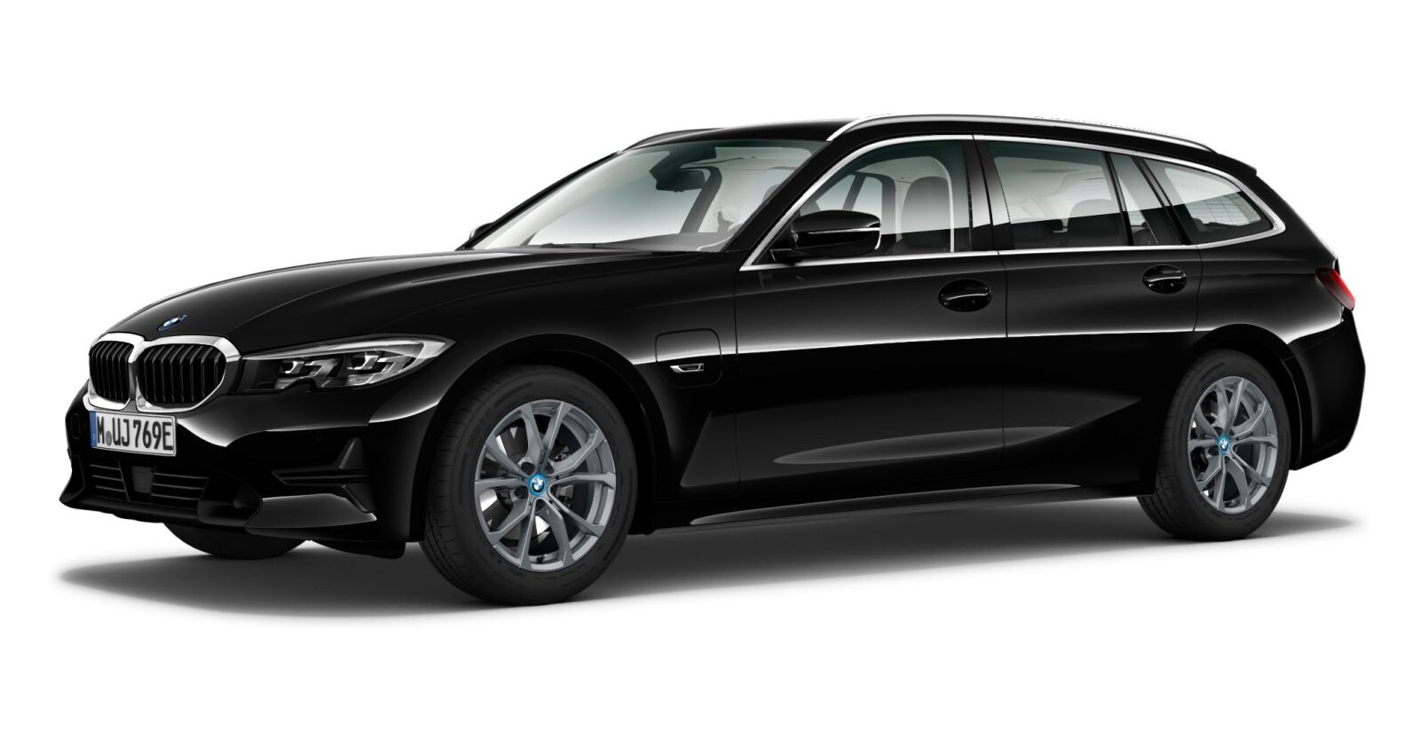 BMW BMW 3er in Schwarz von vorne BMW BMW 3er in Schwarz von vorne