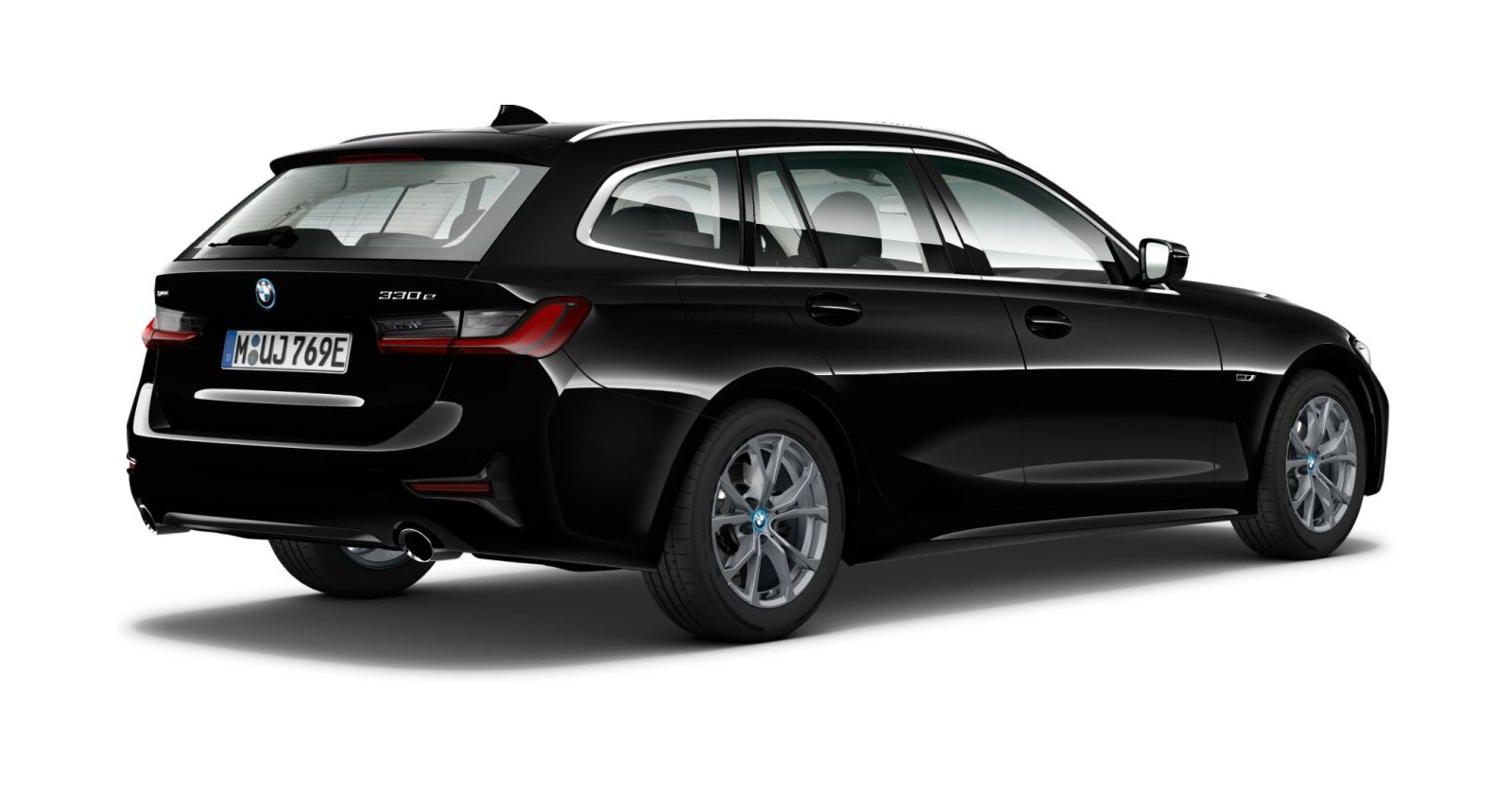 BMW BMW 3er in Schwarz von hinten BMW BMW 3er in Schwarz von hinten