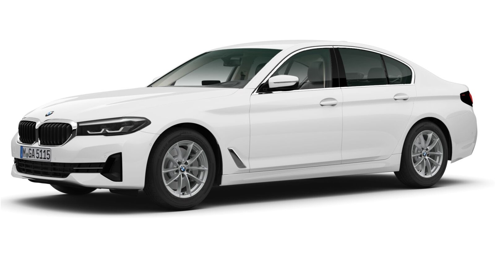 BMW BMW 5er in Weiß von vorne BMW BMW 5er in Weiß von vorne