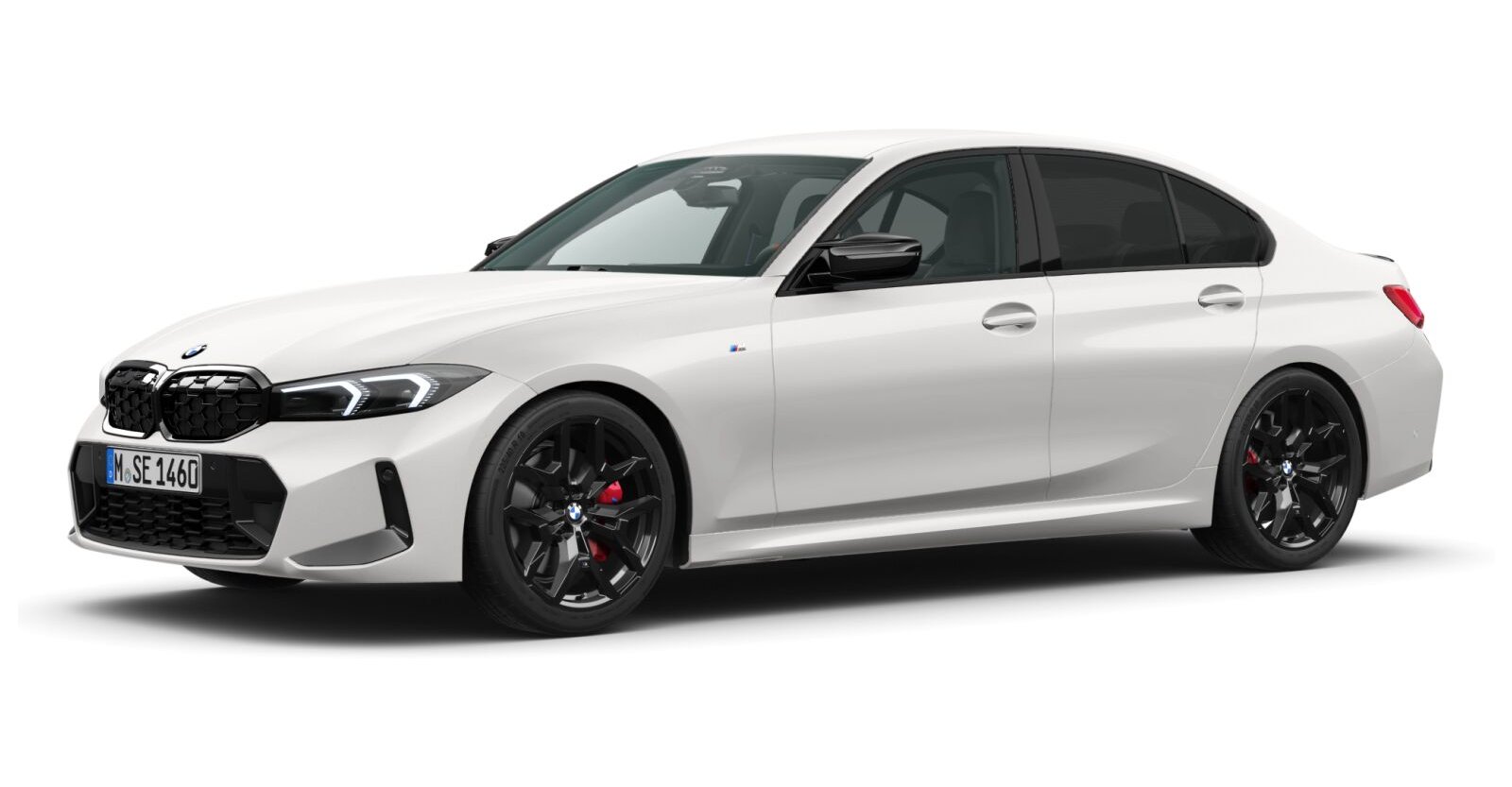 BMW M340i xDrive Limousine in Weiß von vorne BMW M340i xDrive Limousine in Weiß von vorne