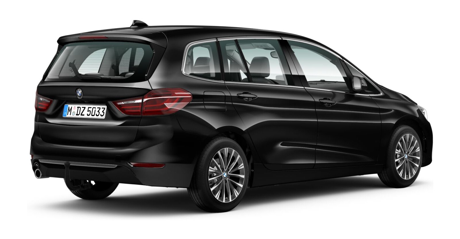 BMW BMW 2er in Schwarz von hinten