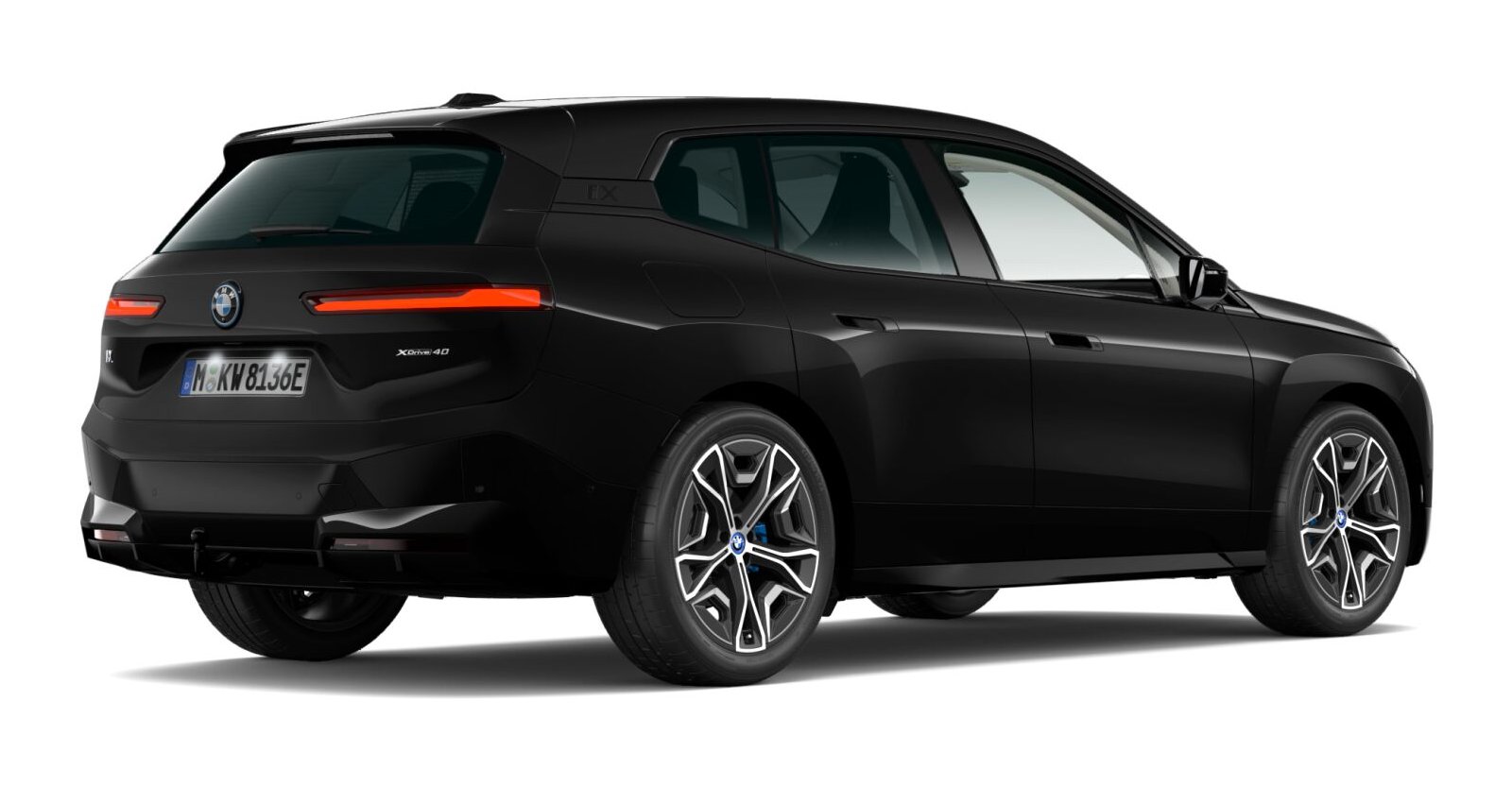 BMW BMW I in Schwarz von hinten BMW BMW I in Schwarz von hinten