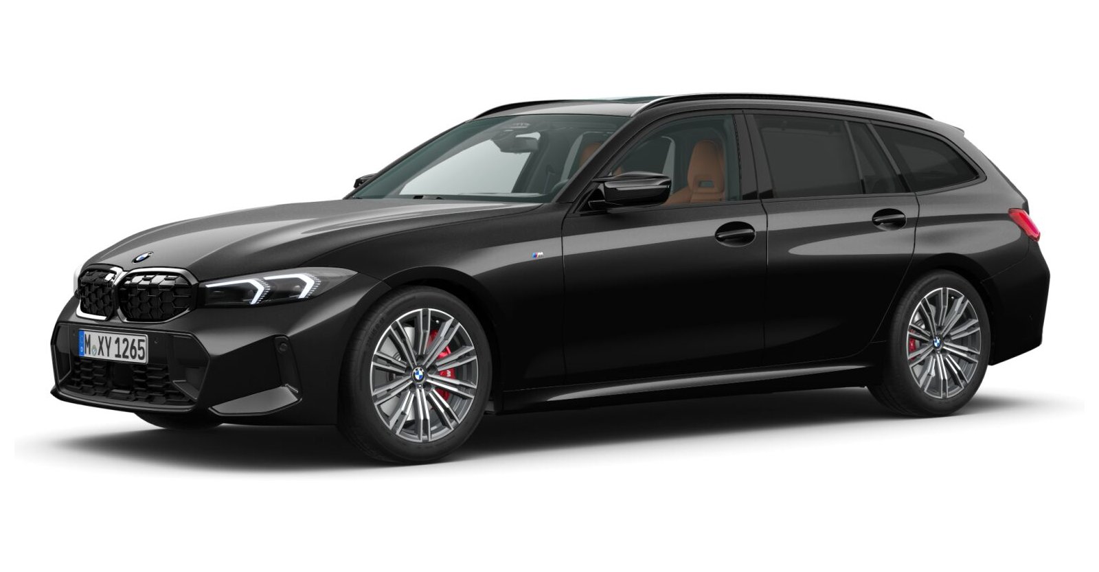 BMW BMW 3er in Schwarz von vorne BMW BMW 3er in Schwarz von vorne