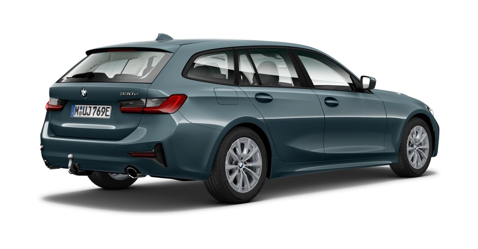 BMW BMW 3er in Blau von hinten BMW BMW 3er in Blau von hinten