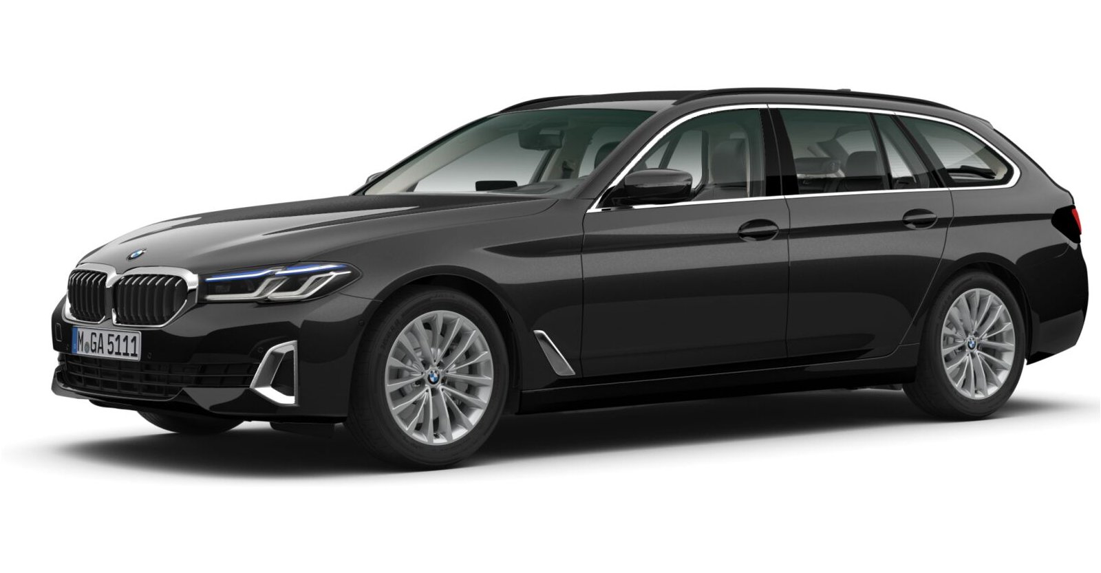 BMW BMW 5er in Schwarz von vorne BMW BMW 5er in Schwarz von vorne