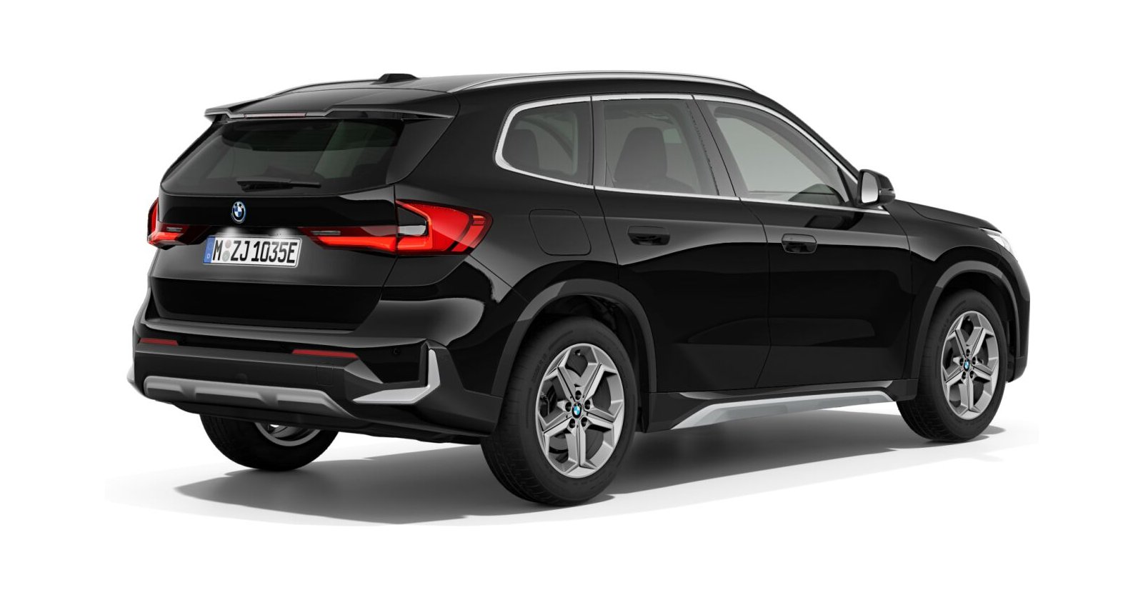 BMW BMW X in Schwarz von hinten