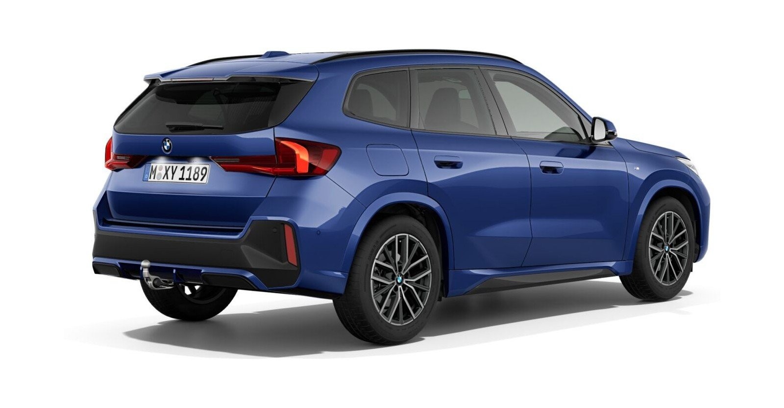 BMW BMW X in Blau von hinten BMW BMW X in Blau von hinten
