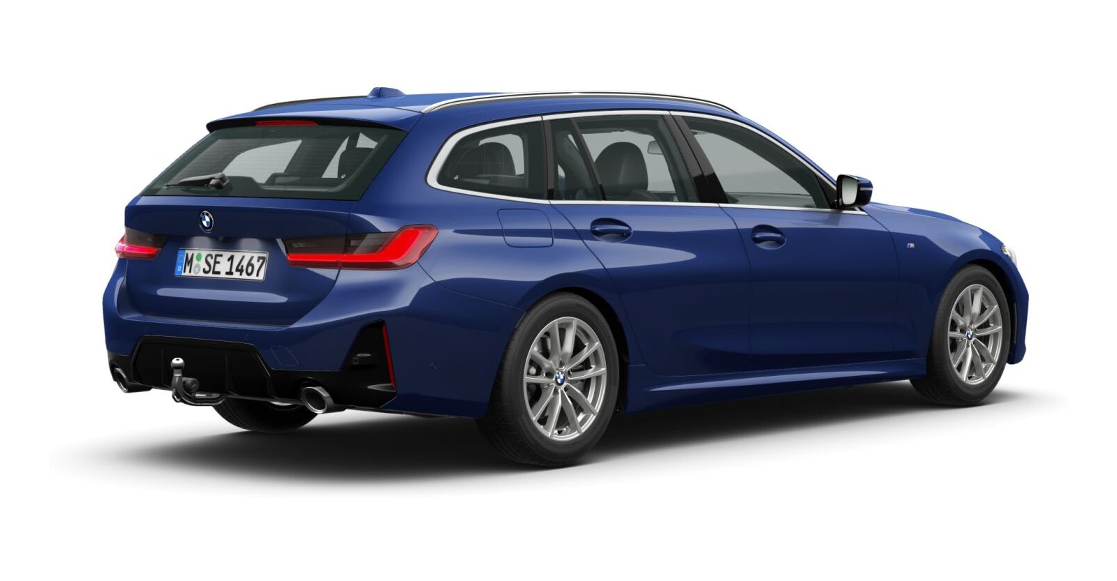 BMW BMW 3er in Blau von hinten
