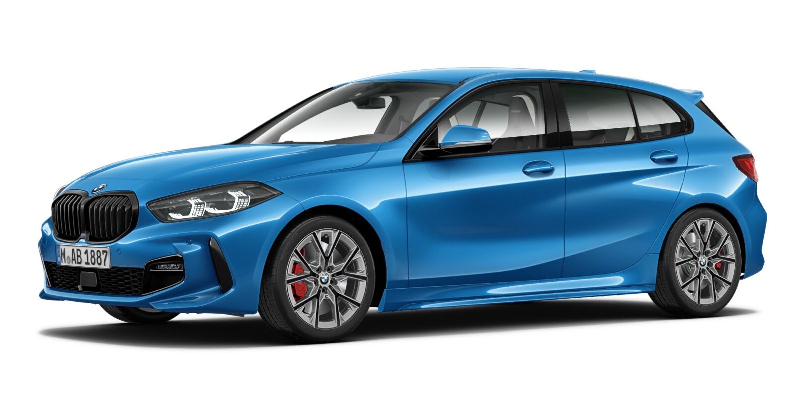 BMW BMW 1er in Blau von vorne BMW BMW 1er in Blau von vorne