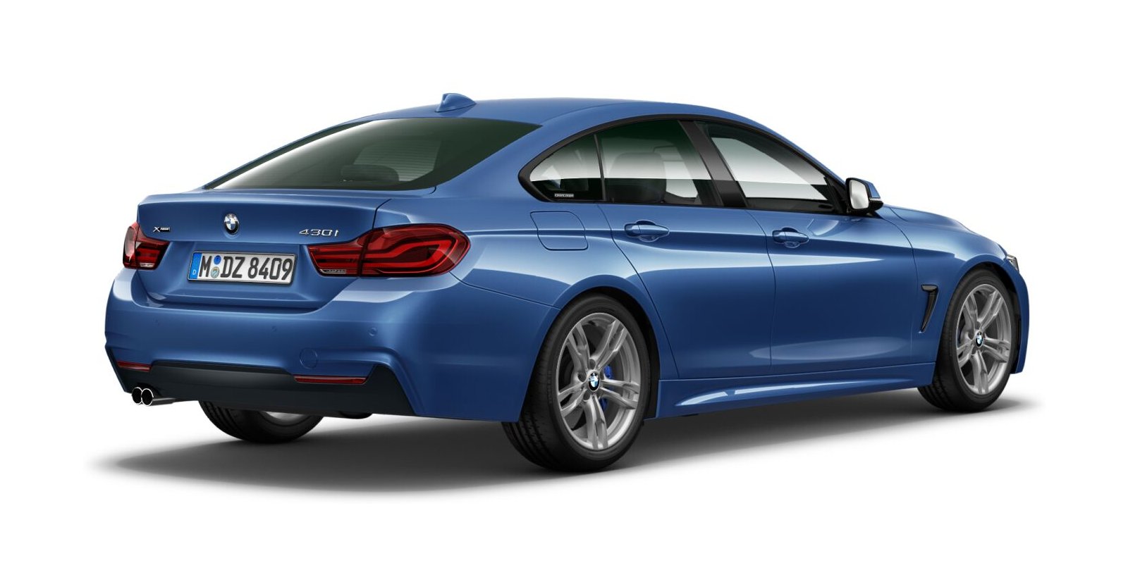 BMW BMW 4er in Blau von hinten BMW BMW 4er in Blau von hinten